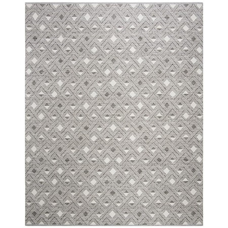 Safavieh 8 x 10 ft. Large Rectangle Montauk Hand Woven Rug, Charcoal and Ivory MTK614J-8